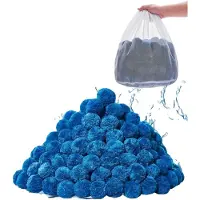 Vevor sfere filtranti in sabbia 1,42 kg, sfere filtranti di ricambio per la sabbia della piscina, riutilizzabili, in poliestere blu, adatte per piscine, piscine fuori terra
