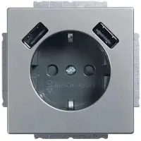 Busch Jaeger SCHUKO-2x Presa USB 20 EUCB2USB-866