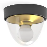 Nowodvorski Lighting Plafone rotondo NOOK nero-trasparente 1xE27x40W in plastica, dimensioni: 15,5x17x17 cm, IP44, Nowodvorski Lighting
