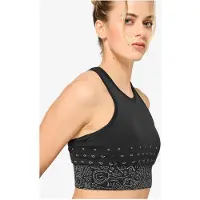 Super.natural Women's Bandana LF Top Reggiseno sportivo Donna (XS, nero)