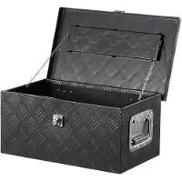 Vevor Cassetta Portautensili, Struttura in Alluminio per Cassone di Camion, con Maniglia Laterale e Chiavi di Blocco, Organizzatore per Rimorchi, Camper, 50,8 x 30,5 x 24,1 cm, Colore Nero