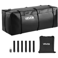 Vevor Borsa da Trasporto per Gancio di Traino 1460 x 495 x 605 mm Borsa da Carico Resistente per Stoccaggio sul Cassone del Camion con Cinghie Rinforzate, per Cestini da Gancio per Auto, SUV e Furgoni