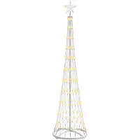 vidaXL Albero di Natale LED, luce bianca calda, 250 cm, struttura in metallo
