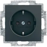 Busch-Jaeger Steckdose 1f sw glz Busch-balance SI UP m.BS