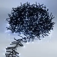 Spetebo Catena luminosa a cascata, luce bianca fredda - 11 metri / 1512 LED - Decorazione natalizia a forma di albero, con controller e chip di memoria - adatta per interni ed esterni
