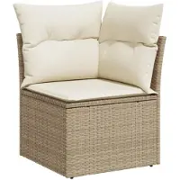 vidaXL Set di divani da giardino da 10 pezzi con cuscini in polirattan grigio