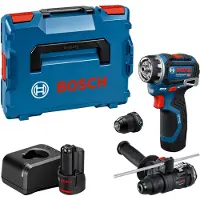 Bosch PROFESSIONAL Cordless Drill/Driver - Flexiclick GSR 12V-32 FC - 2 x GBA 2.0 Ah Batteries, + Charger + Accessories + Case