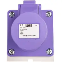 Pce Prese fissa , 32A, 2P, 24V, colore viola, grado di protezione IP44