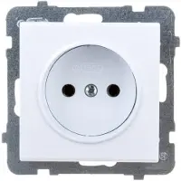 Ospel Presa singola senza messa a terra Bianco lucido GP-1R/M/00 1 SZT