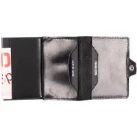 Secrid Twinwallet Custodia per carta di credito Protezione RFID Vera Pelle 6.5 cm nero