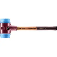 HALDER Mazza SIMPLEX soft-face con alloggiamento TE e manico in legno, Ø 80, TPE-soft