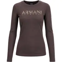 Armani Exchange Maglietta marrone / oro