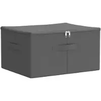 vidaXL Contenitore portaoggetti in tessuto non tessuto, 43 x 34 x 23 cm, 33,6 L, color antracite