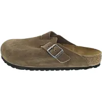 Birkenstock - Zoccoli in cuoio suede - Boston LEVE Regular Dark Tea per Donne - Taglia 45 - Marrone