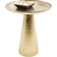 Kare Tavolino laterale Design modello Plateau UNO, color oro, diametro 45 cm