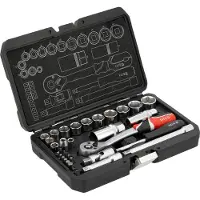 YATO Set di utensili 1/4"; 3/8" 34 pezzi