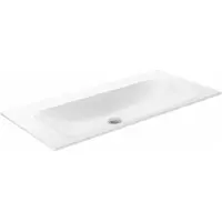 Keuco X-LINE lavabo à encastrer en céramique, 1007x17x494mm, sans trou pour robinet, blanc, 33170311000, 33170311000