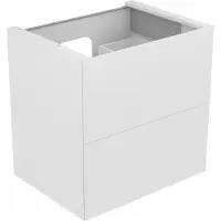 Keuco Mobiletto Edition 11 700 x 700 x 535 mm centrale con 2 cassetti - vetro bianco / laccato opaco - 31342300000