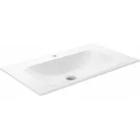 Keuco X-LINE lavabo à encastrer en céramique, 805x17x494mm, avec 1 trou pour robinet, blanc, 33160318001, 33160318001