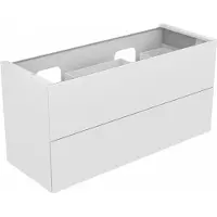 Keuco EDITION 11 Meuble sous-lavabo pour double lavabo encastré, 2 tiroirs à casseroles, 1400x700x535mm, 31264390000, 31264390000