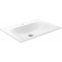 Keuco X-LINE lavabo à encastrer en céramique, 655x17x494mm, avec 1 trou pour robinet, blanc, 33150316501, 33150316501