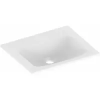 Keuco X-LINE Lavabo encastré pour invités en céramique, 465x17x383mm, sans trou pour robinet, blanc, 33130314600, 33130314600