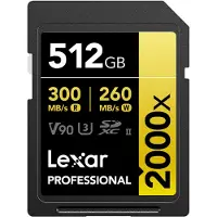 Lexar Pro Oro 512GB SD UHS-II 2000x V90