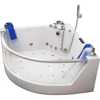 HOME DELUXE - Vasca idromassaggio - ATLANTIC L - Dimensioni: 141 x 141 x 62 cm - incl. riscaldamento, funzione massaggio e accessori completi I Vasca per 2 persone, vasca da interno