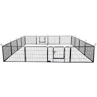 HOME DELUXE - Pista per cuccioli BARKI - 80 x 60 cm, 16 pezzi, colore: nero, con serratura, angoli e bordi arrotondati I Area giochi per cuccioli Pista per cuccioli