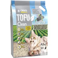 Croci Tofu Clean, lettiera per gatti, 10 litri, a base di carbone attivo, agglomerante, elimina gli odori, con carbone attivo