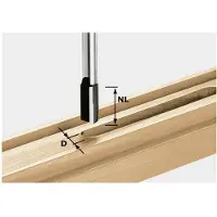Festool Fresa per scanalature HW, gambo da 8 mm, HW S8 D18/20 | 490968