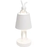 Kare Lampada da tavolo a batteria a LED Animal Rabbit, bianca, IP54, 29 cm
