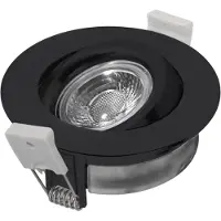 Heitronic Faretto LED da incasso DL6809, rotondo, nero