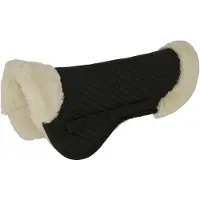 Kerbl Covalliero Cuscino correttivo per sella in Pelliccia sintetica, sottosella nero, modello Full
