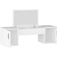 Skye Decor , Mercan, Tavolo da trucco, Bianco, Pannello di melamina, 100 x 74,1 x 35 cm