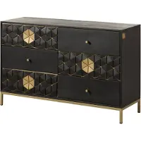 MASSIVMOEBEL24.DE MASSIVMOEBEL24 | Credenza in legno di Mango 122x40x77 Oliato grigio DIAMOND #109