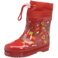 Playshoes Stivale di gomma marrone / giallo oro / verde chiaro / arancione / rosso