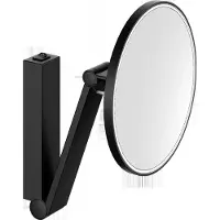 Keuco iLook_move Miroir de soins de beauté, éclairé, rond, avec interrupteur à bascule, 1 couleur de lumière, 17612379004, 17612379004