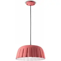 FERROLUCE Lampada a sospensione Madame Gres in ceramica altezza 18 cm rosa
