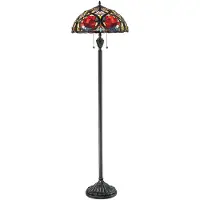 QUOIZEL Piantana Larissa con paralume in design Tiffany