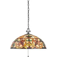 Elstead Lighting Lampada a sospensione Kami, colorata/bronzo, 51 cm