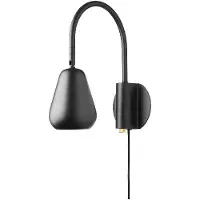 Nuura Faretto da parete Anoli, nero, metallo, GU10, spina