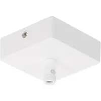 SLV Rosa da soffitto GLENOS, bianco opaco, 8,5x8,5x2,7 cm, con scarico della trazione