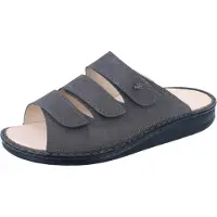 Finn Comfort Zoccoletto 'Pantolette Herren 01508 419388 Echtleder in grau' grigio scuro