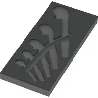 Wera 9832 Inserto in schiuma 6004 Joker Set 1, senza utensili, 172 x 30 x 392 mm