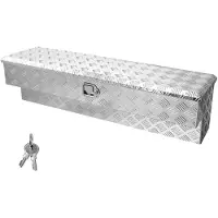 Vevor Cassetta porta attrezzi VEVOR per area di carico, cassetta in alluminio con profilo, organizer con serratura e chiave, ideale per pick-up, area di carico, camper, rimorchio, 1219x340x330 mm