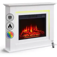 IN & OUT HOUSE GmbH Camino elettrico da appoggio BALDERIA Finn – Potenza termica fino a 2000 W, bianco