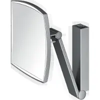 Keuco iLook_move Miroir de soins de beauté, éclairé, angulaire, avec interrupteur à bascule, 1 couleur de la lumière, 17613139004, 17613139004