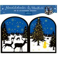 Sonstige Verlage Casetta per candeline "Notte d'inverno", calendario dell'Avvento e lanterna