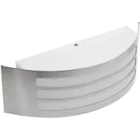 GTV Applique da esterno per LED Applique da esterno in acciaio inox IP54 Applique da parete argento